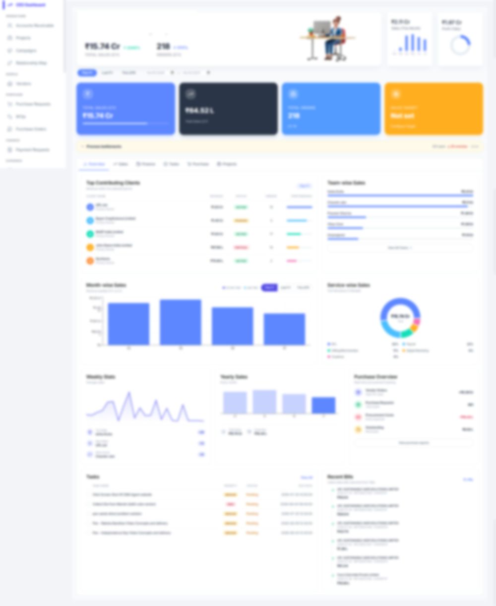<b>The CEO dashboard</b> — sales, orders, team performance and process bottlenecks in one command centre